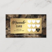 Elegante Black & Gold Glitter Waterverf Beauty Spa Klantenkaartje (Achterkant)