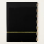 Elegante Black Gold Leasing Agent – gepersonalisee Planner (Achterkant)