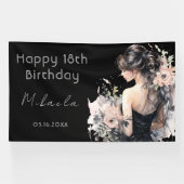 Élégante Black Gown 18e anniversaire Bannière de b (Horizontal)