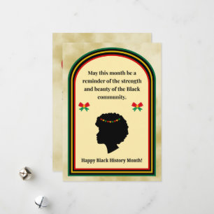 Elegante Black History Month wenskaart Feestdagenkaart