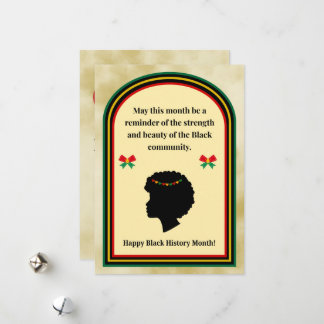 Elegante Black History Month wenskaart Feestdagenkaart