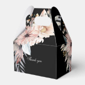 Elegante Black & Pastel Boho Bruidsfeest Bedankdoosjes (Achterkant)