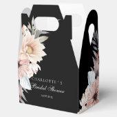 Elegante Black & Pastel Boho Bruidsfeest Bedankdoosjes (Geopend)
