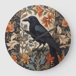 Elegante Black Raven William Morris geïnspireerd d Grote Klok