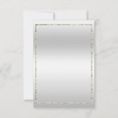 Elegante Black, Silver Gem Bow & Confetti Verjaard Kaart (Achterkant)