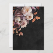 Elegante Black Soft Herfst Bloemen Script Douche Kaart (Achterkant)