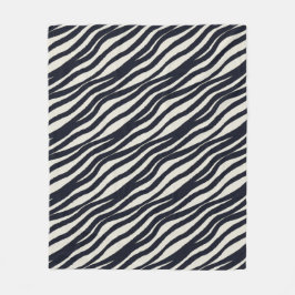 Elegante Black Wave Gestreepte deken