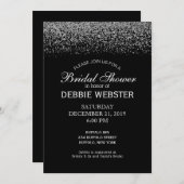 Elegante Black & White Diamond bruiloft douche Kaart (Voorkant / Achterkant)