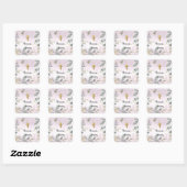 Elegante Bladeren Aangepaste Ex-Libris Sticker (Vel)