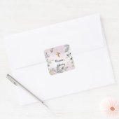 Elegante Bladeren Aangepaste Ex-Libris Sticker (Envelop)