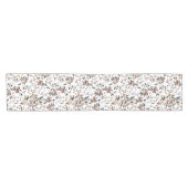 Elegante bladeren en bessen bloemig korte tafelloper (Horizontaal)