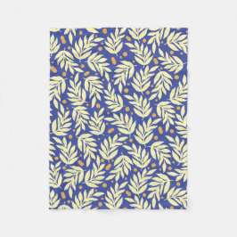 Elegante bladeren fleece deken, klein 30 "x 40"