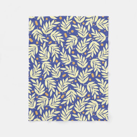 Elegante bladeren fleece deken, klein 30 "x 40" (Voorkant)