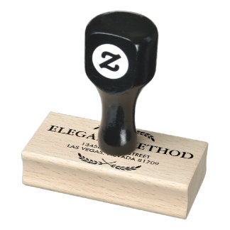 Elegante bladeren 	rubberstempel