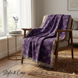 Elegante Bladprint Fleece – Gezellige & Stijlvolle Deken