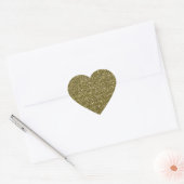 Elegante Blank Gold Glitter Seals Hart Sticker (Envelop)