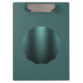 Elegante blauw-groene metallic look met zwarte spo klembord (Voorkant)