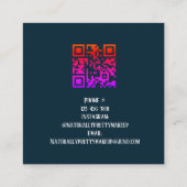 Elegante blauw groene Waterverf make-up artist Vierkante Visitekaartje (Achterkant)