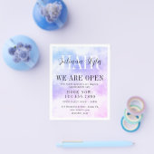 Elegante blauw paarse kapper flyer (Enkel)