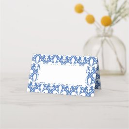 Elegante blauw-witte Fleur de Lys eettafel