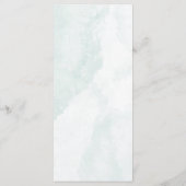 Elegante blauwe aangepaste bruiloft menu (Achterkant)