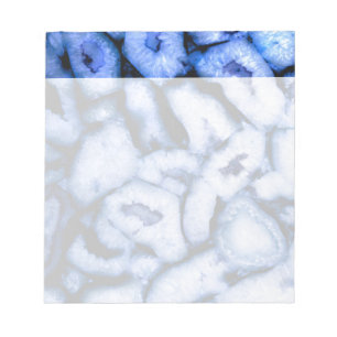 Elegante blauwe agaat blauwe edelstenen blauwe kwa notitieblok
