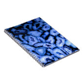 Elegante blauwe agaat blauwe edelstenen blauwe kwa notitieboek (Rechterzijde)