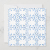 Elegante blauwe bloemen afstuderen brunch Uitnodig Kaart (Achterkant)