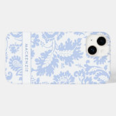 Elegante Blauwe Bloemen Botanisch Case-Mate iPhone Case (Achterkant (horizontaal))
