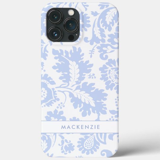 Elegante Blauwe Bloemen Botanisch Case-Mate iPhone Case (Achterkant)