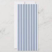 Elegante blauwe bosbessen bloemige trouwmenu kaart (Achterkant)