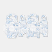 Elegante Blauwe Chinoiserie Porseleinen bruiloft Bedankdoosjes (Uitgevouwen)