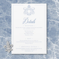 Elegante Blauwe Chinoiserie Vogel Kuif Bruiloft De