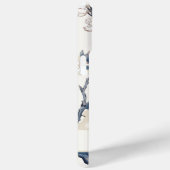 Elegante Blauwe Crème Koraal Kersenbloesem Case-Mate iPhone Case (Achterkant / Rechts)