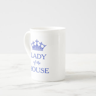 Elegante Blauwe Dame des Huizes Porseleinen Theeko Porselein Kop