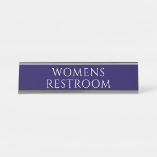 Elegante Blauwe Dames Toilet Bureau Naambordje