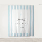 Elegante Blauwe Doop Wandkleed (Voorkant)