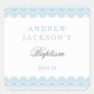 Elegante Blauwe Dop Sticker Labels