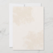Elegante Blauwe en Bruine Bloemen Huwelijksuitnodi Kaart (Achterkant)