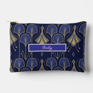 Elegante blauwe en gouden art deco etui