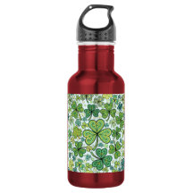 Elegante blauwe en groene shamrock klaver sportwat