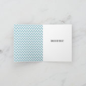 Elegante blauwe en witte Chevron Bedankt (Binnen)