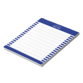 Elegante blauwe en witte gestreepte voering notitieblok (Gedraaid)
