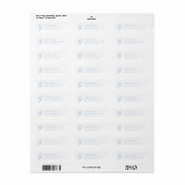 Elegante Blauwe en Witte Kust Chic Bruiloft Etiket (Full Sheet)