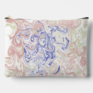Elegante Blauwe en Zachte Perzik Marmer Wervel Abs Etui