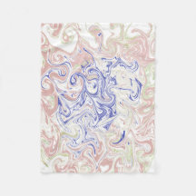 Elegante Blauwe en Zachte Perzik Marmeren Wervel A