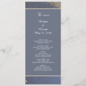 Elegante blauwe Galaxy Sky bruiloft Programma (Voorkant)