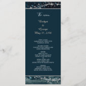 Elegante blauwe Galaxy Sky bruiloft Programma (Voorkant)