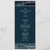 Elegante blauwe Galaxy Sky bruiloft Programma (Achterkant)