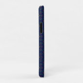 Elegante Blauwe Geometrische iPhone / iPad case (Achterkant/rechts)